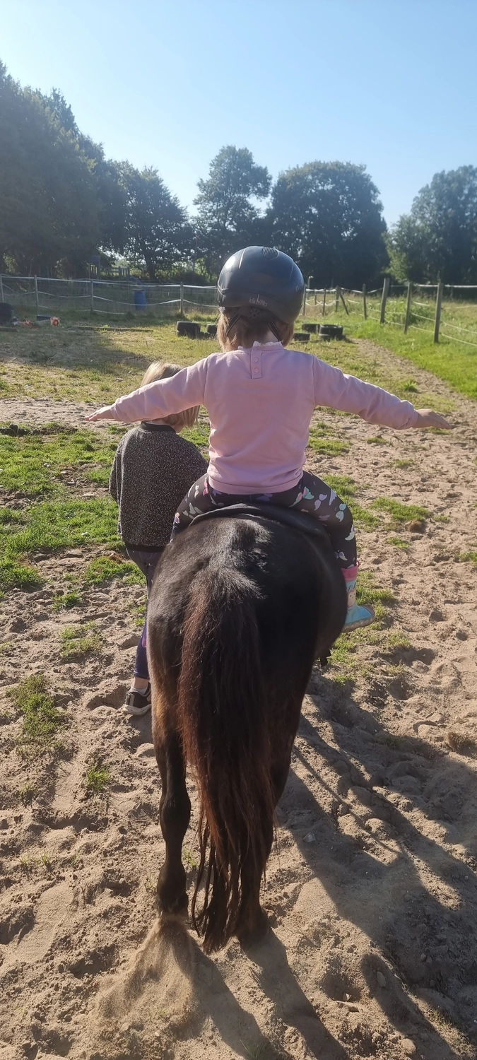 Reittherapie Seelennhalt - Reiten - Kind reitet auf einem Pferd